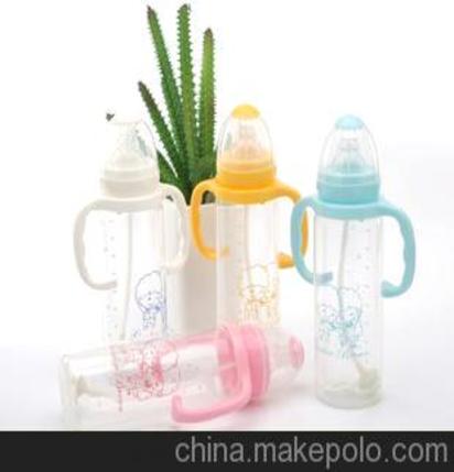婴儿日用品 8安直身双耳自动PP奶瓶
